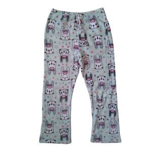 Mystic Apparel Mint Green Soft and Plush Princess Bunny Drawstring Pajama Pants